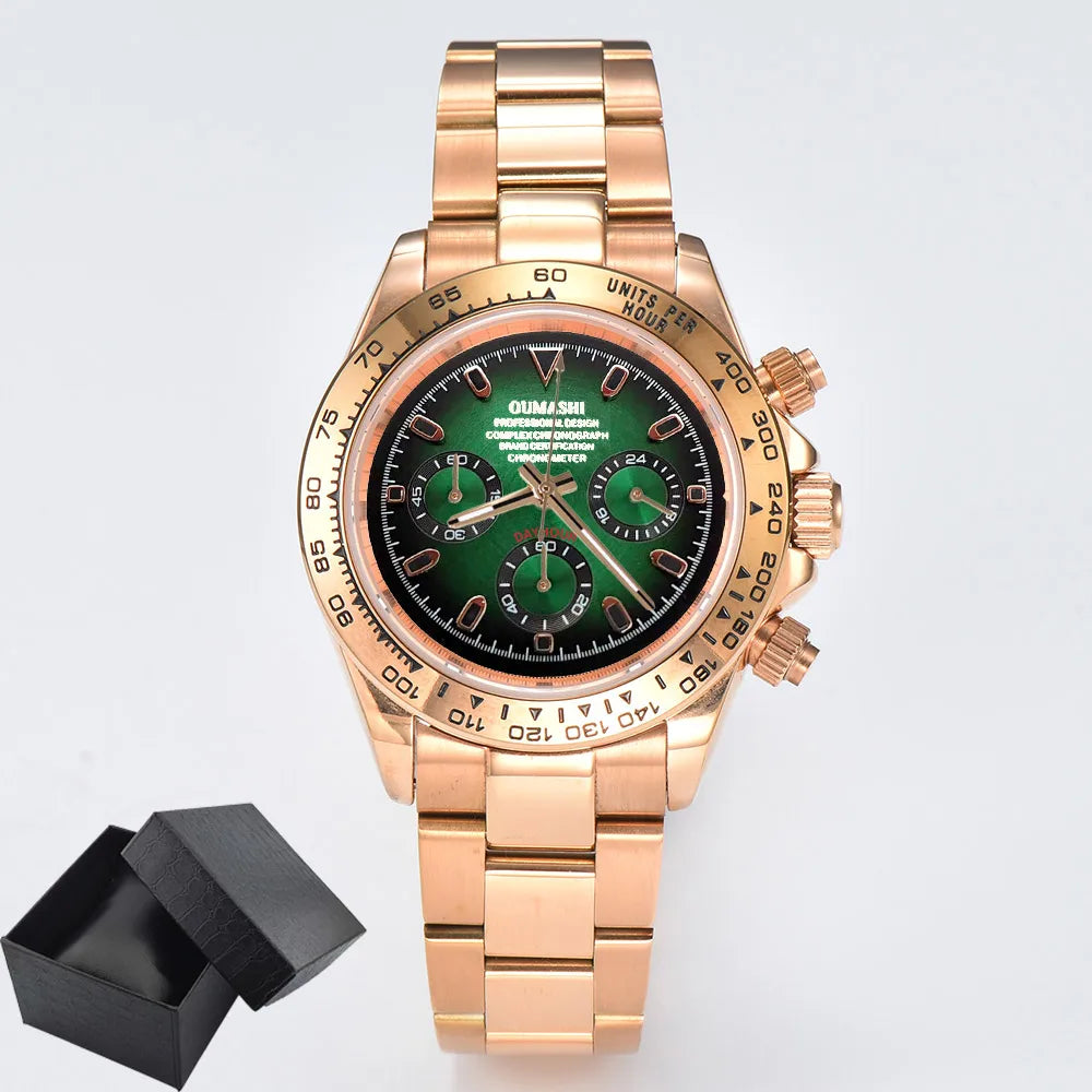 VK63 watch 39.3mm Luxury Watch Men's Chronograph Men's watch vk63 case rose gold watches VK63 Men's Chronograph Waterproof 10ATM