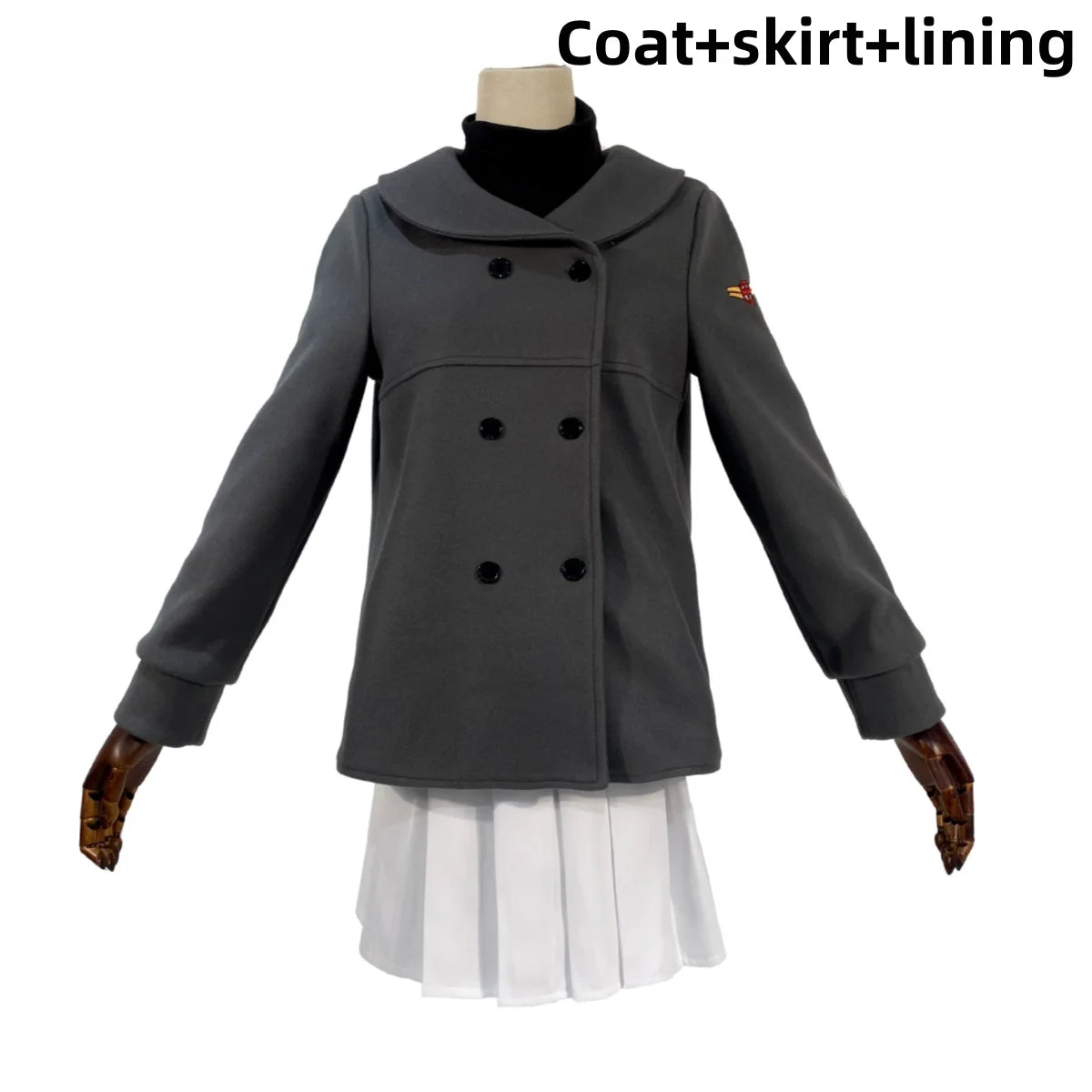 Anime Cardcaptor Sakura Kinomoto Sakura Cosplay Costume Winter School Uniform Overcoat Coat Wig Woman Kawaii Christmas Suit