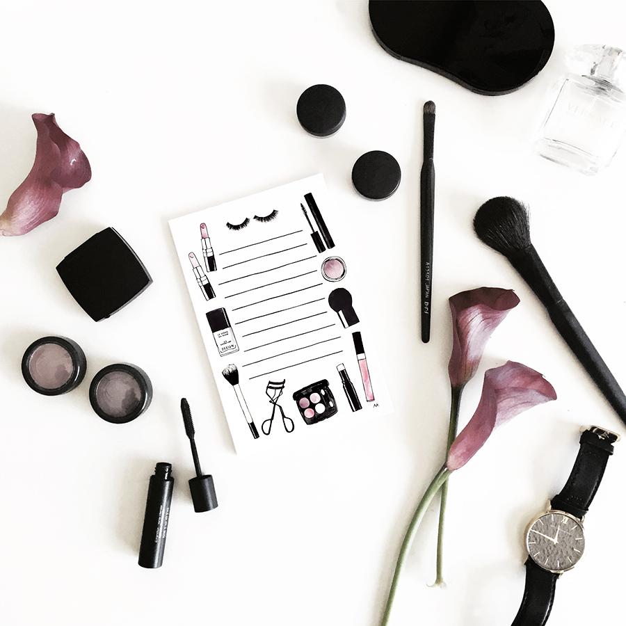 Beauty Makeup Notepad