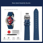 watch band For GUCCI YA1264065 Little Bee Embroidered Gucci Men's and Women's Green Genuine Lea/ther Watch Strap 20mm Bracelet