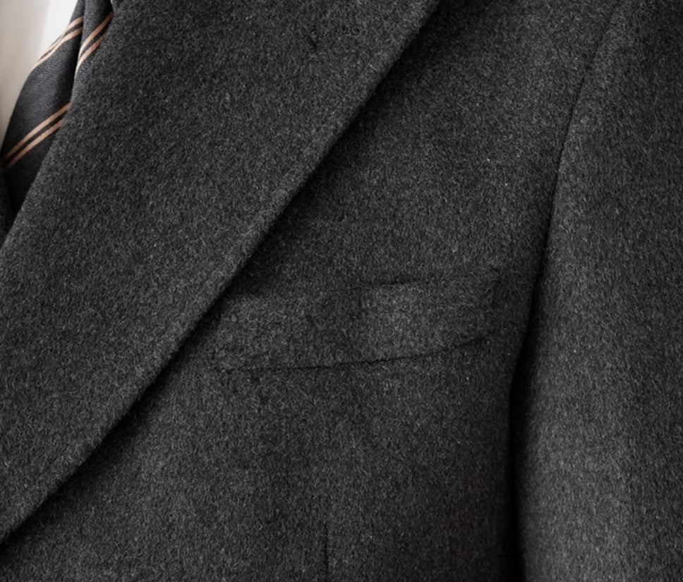 HauteWool™ – Double-Breasted Wool Coat (25% Wool Blend)