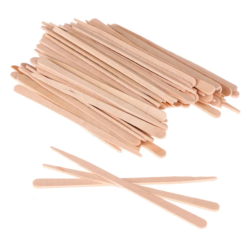 50/100Pcs Wooden Body Hair Removal Sticks for Woman, Wax Waxing, Disposable Sticks, Beauty Toiletry Kits, Wood Tongue Depressor