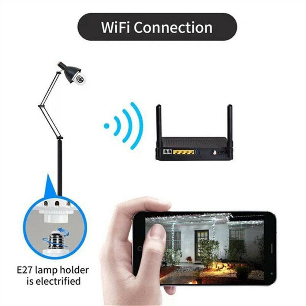 IR E27 Light Bulb Camera 1080P HD Wireless Wifi Smart Home Security