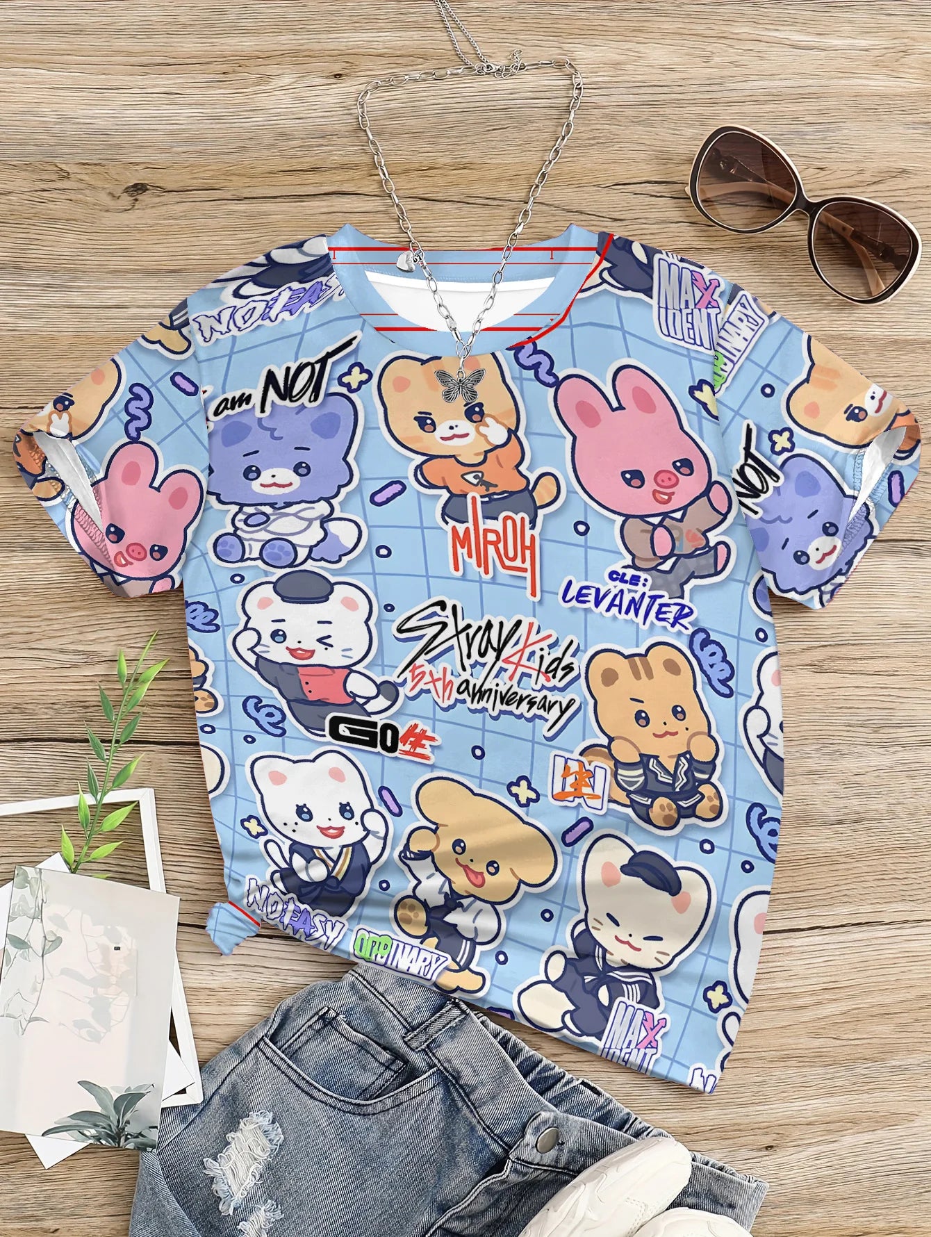 3D Print-S-Skzoo-o-Baby Clothing 5 to 14 Years Male Outdoor Clothes for-S-Stray-Kids-Children Boy Girl k-Kpop Child T-Shirt Top