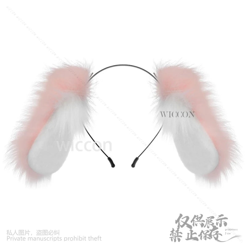 Anime Furry Suit Cosplay Dog Lolita Ears Accessory For Halloween Christmas Girls Headband Decoration Hair Woman Cos