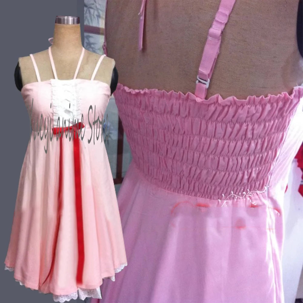 customized-Women's Cosplay Shinobu Oshino pink lolita dress Costume Halloween Christmas Party Costume