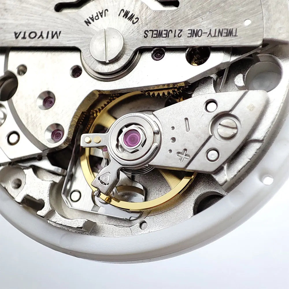 MIYOTA 8285 Movement Men's watch Replacement parts mods white Double date Automatic mechanical movement 21 Jewels 3/12 o'lock