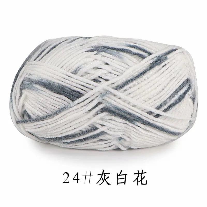 5Strands 2.5mm Colorful Soft Cotton Baby Knitting Wool Yarn Crochet Craft  Crochet Fancy Yarn Hand Knitting Sweater Baby Clothes