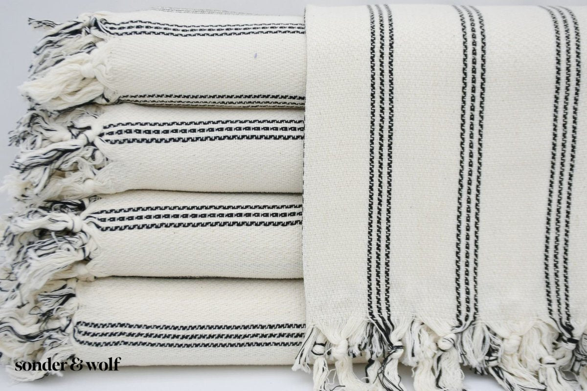 Black & White Stripes | Beach Towel