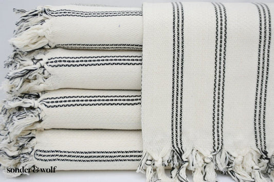 Black & White Stripes | Beach Towel
