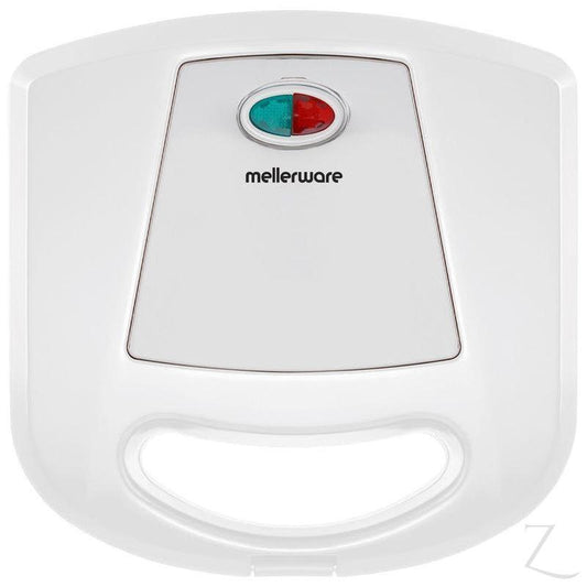Mellerware Sandwich Maker 2 Slice Non-Stick White 750W "Doppio"