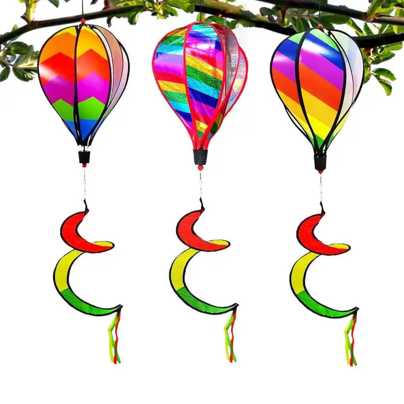 Windsocks And Spinners 3X Balloon Wind Spinners Outdoor Windsock Ornament Outdoor Decoration For Holiday Camping Wedding