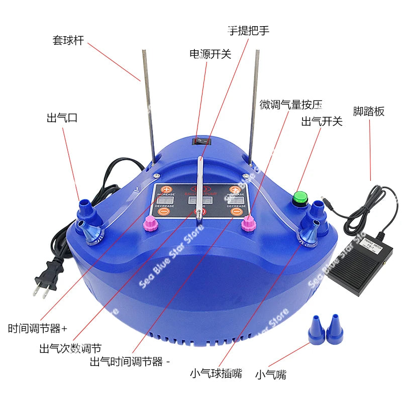 Multi-purpose CD608 Quantitative Timing Counting Balloon Inflator Electric Pump with Ball Sleeve Function