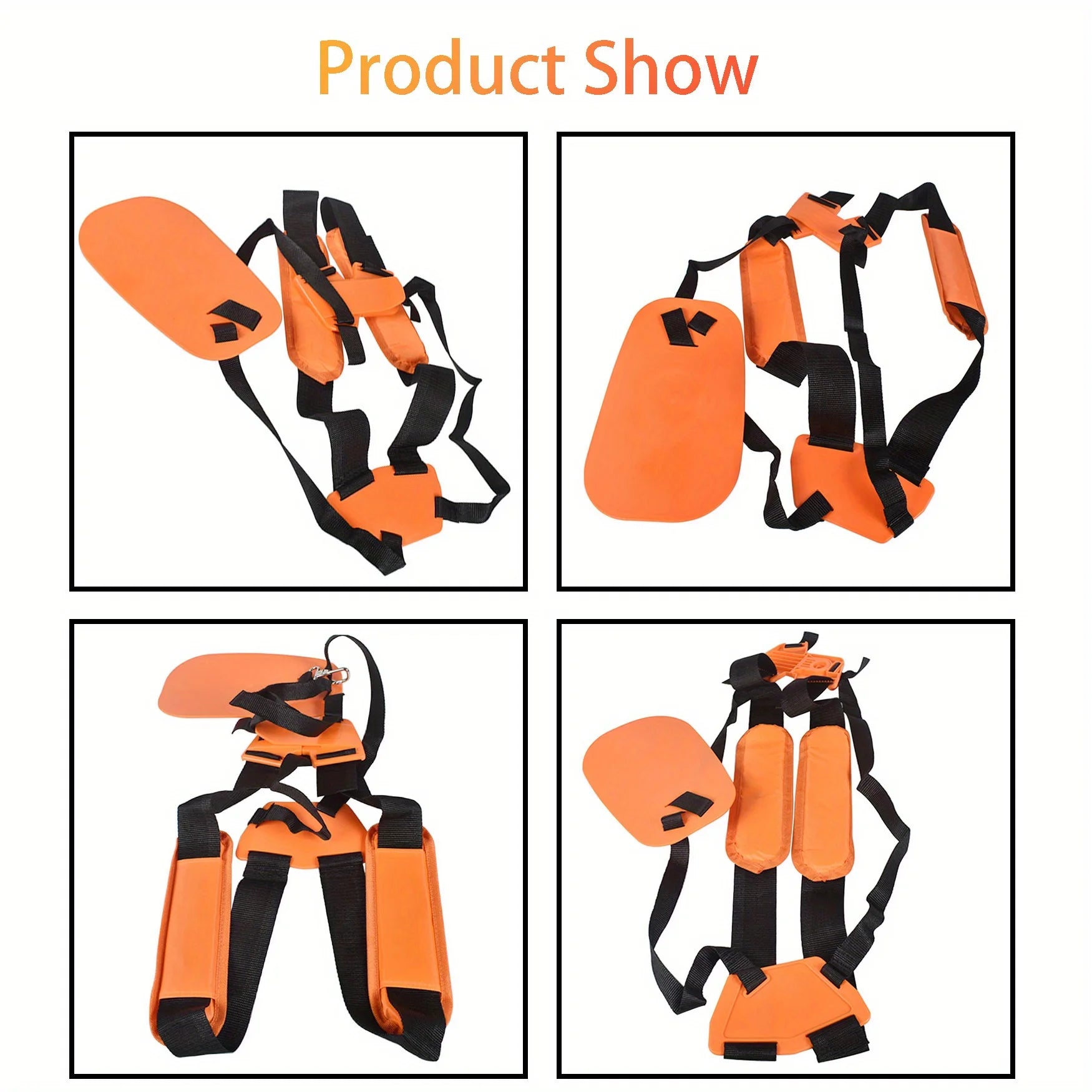 Trimmer Harness Weed Eater Strap Replacement for Adjustable Double Shoulder Mower Nylon Belt for Brush Cutter Garden Lawn