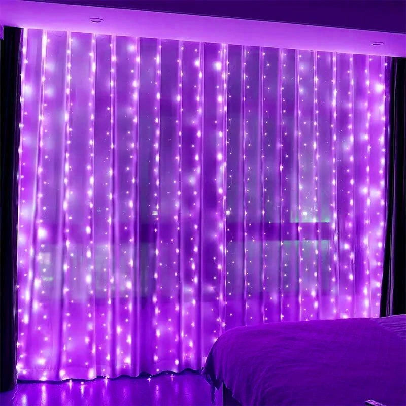 3/6M LED Lights String Fairy Decoration USB Plug Holiday Curtain Lamp 8 Mode for Home Garden Christmas Party New Year Wedding