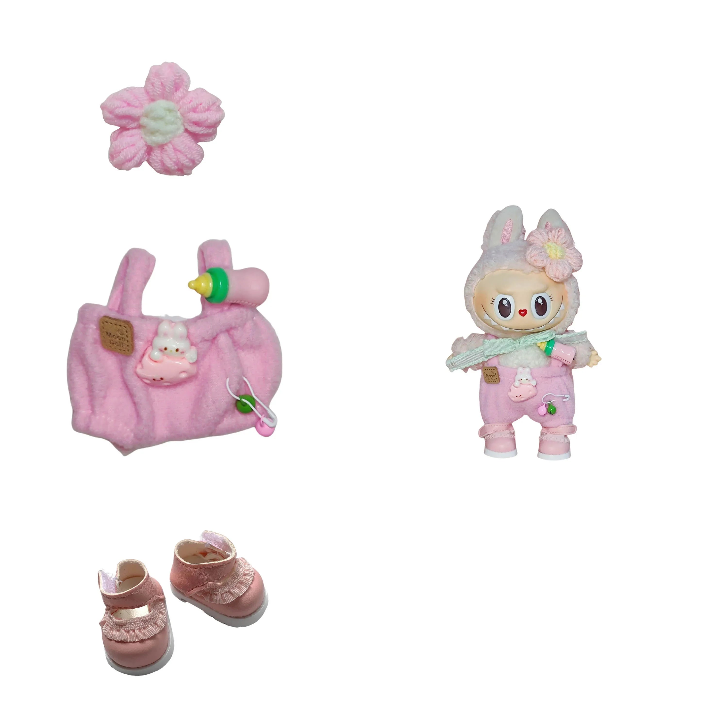For 15-17cm Clothes for Labubu  - Mystery Box with Fashion Outfits, Baby Bottle Accessories, Cute & Stylish Sets