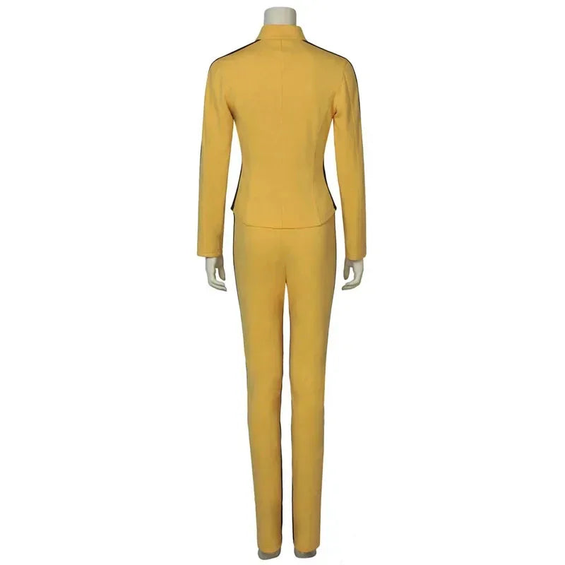 Uma Thurman The Movie Kill Cosplay Bill Costume Women's Yellow Tight Uniform Suits The Bride Cosplay Halloween Party Cost FSTR65