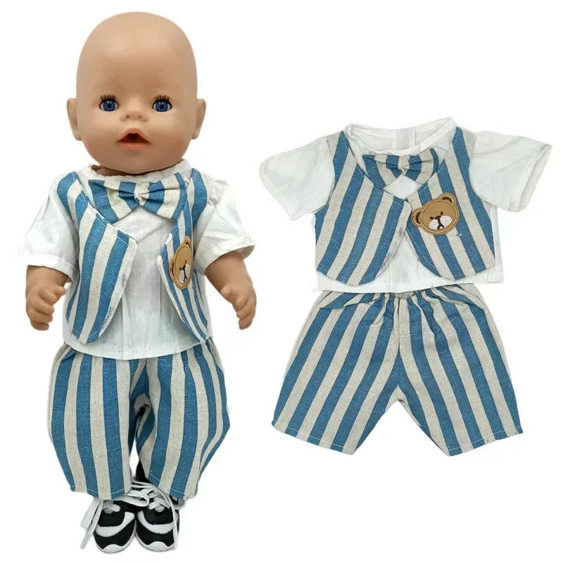 Baby New Born Doll Clothes Coat Hooded Sweater for 17 Inch Doll Jacket Toys Doll Wears