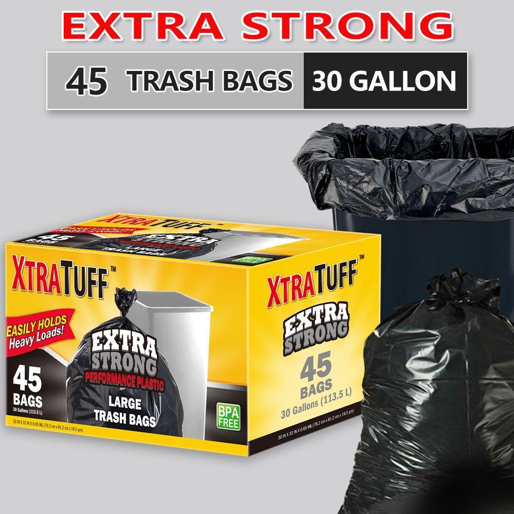 45 Extra-thick, Leak-proof Garbage Bags, Suitable For Home,