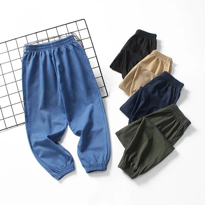 Boys' Cotton Sweatpants Unisex Toddler Jogger Pants Spring Baby Pants Children's Mosquito Trousers Summer Girls' Casual Clothes