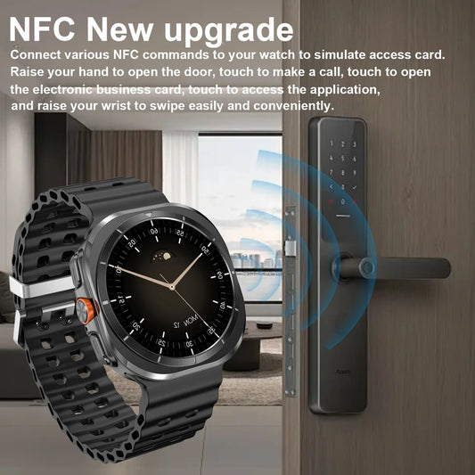 2025 New Watch 7 Ultra Smart Watch Men 32GB Memory 3D Video Display Sports SmartWatch GPS NFC Compass Blood oxygen Smartwatch