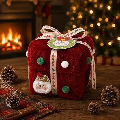 Velvet Christmas Packaging Box Thick Velvet Fabric High-End Christmas Eve Gift Box Xmas Velvet Gift Box Christmas Decoration