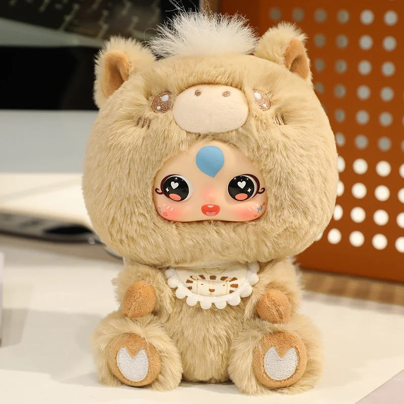 16cm Cartoon Animal Headcover Baby Plush Doll Enamel Toy Colorful Horse Plush Toy Pendant Home Decoration Gift For Children