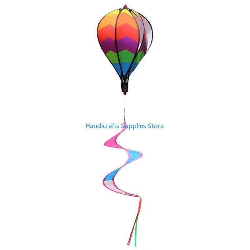 R1WA Hot Air Balloon Wind Spinner Rainbow Pinwheel Windsocks Windmill