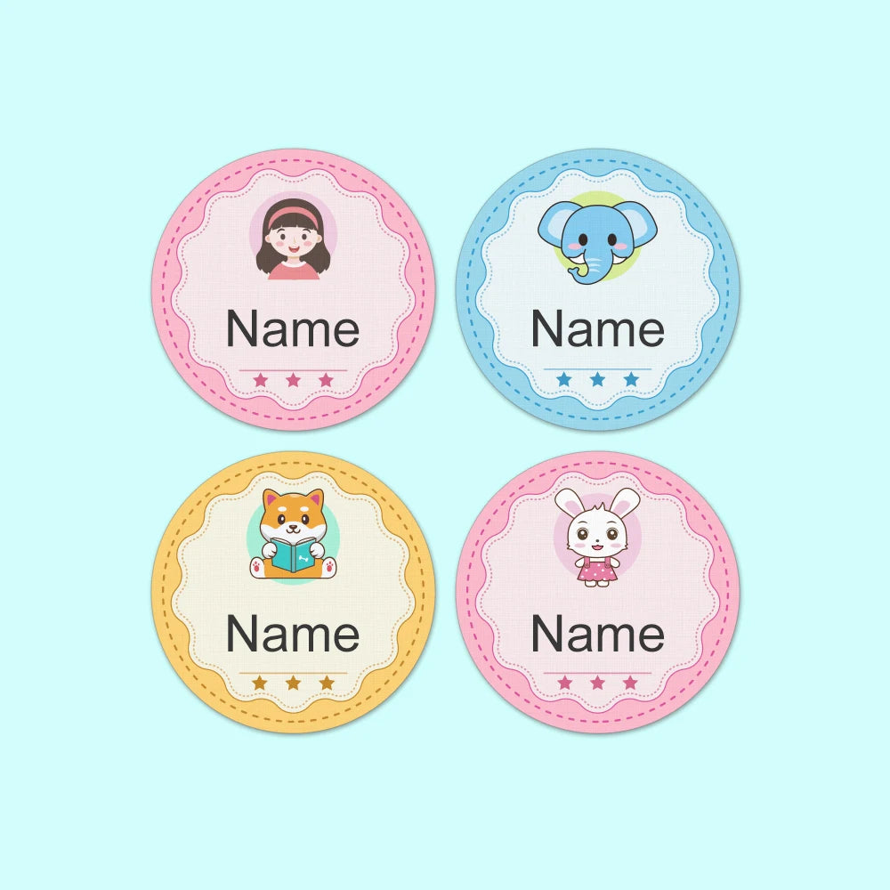 Customized Ironing Clothes various shapes Stickers baby Name Safty tags Kindergarten Waterproof versatile for ironing or sewing