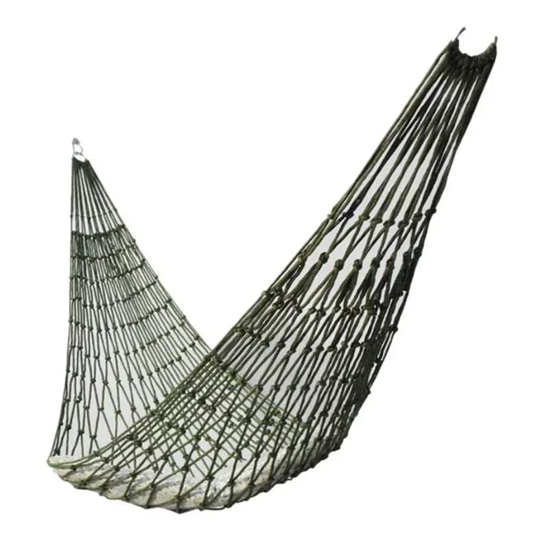 Portable Garden Outdoor Thickened Nylon Rope Hammock Indoor Mesh Hammock Portable Simple Hammock Swing Chair