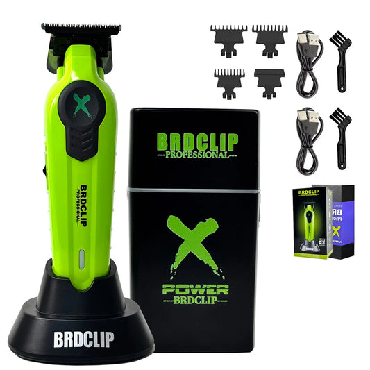 Professional Barber Set BRDCLIP FA1T 2PCS SET Green 7700RPM 8200RPM High Power Speeding Hair Trimmer Machine with Charge FOR MEN