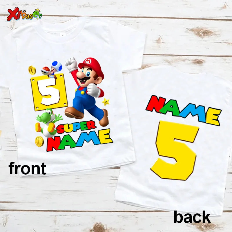 6th Birthday Boy Shirt Matching Outfits T Shirts Party Kids Shirts Baby Boy Clothes Shirts 7th Birthday Custom Name T Shirt Top