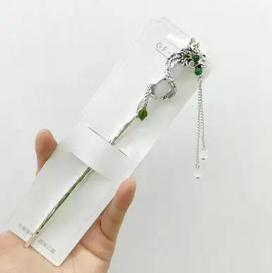 Ancient Chinese Style Hair Sticks Crystal Hairpin Chopsticks For Women Pearl Pendant Hair Clasp Forks Ancient Headpiece Gift