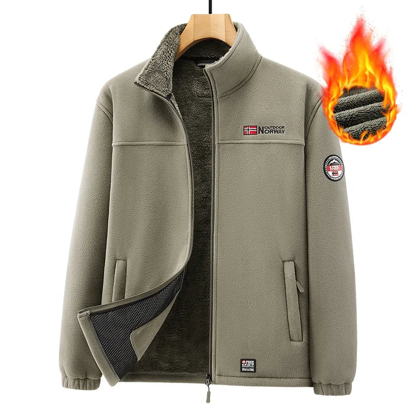 Soft Polar Fleece Jacket Men Winter Thicken Warm Camping Jacket Men Tatical Outdoor Mountaining Hiking Coat Men Brand Clothing