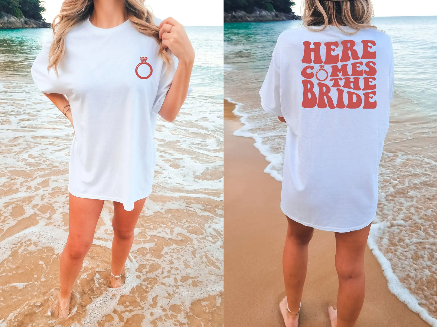 Comfort Color Here Comes The Bride T Shirt Bridal Party Wedding Bach S Bachelorette For