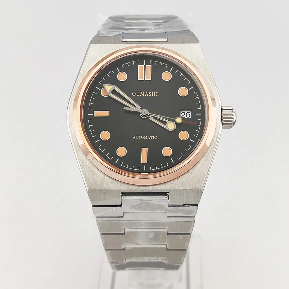 New Luxury Men's watch Stainless steel sapphire glass 10Bar waterproof wrist watch NH35 Movement Automatic mechanical NH35 watch