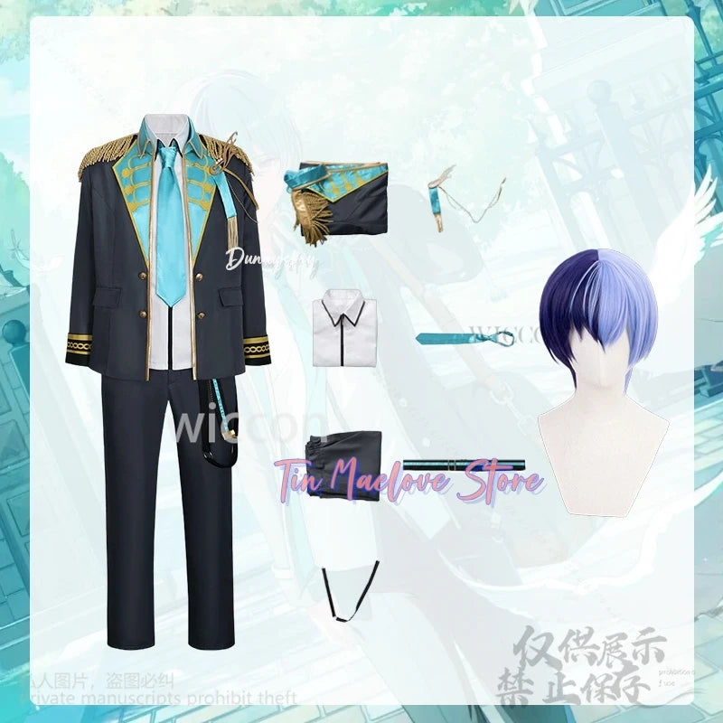 Aoyagi Toya Anime Game Project Sekai VBS Cosplay World Link2 Costume Knights Y2K Coat Pants Punk Idol Uniform Wigs Disfraces