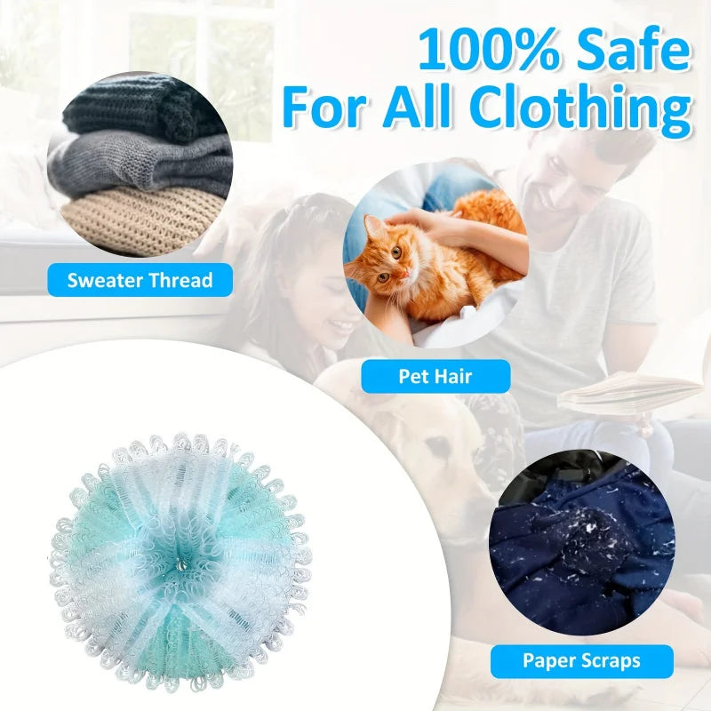 5-Pack Reusable Pet Hair Removal Balls - Laundry Lint Catchers for Dog/Cat Fur on Clothes, Bedding & Bathroom, Multi-Use Cleaner
