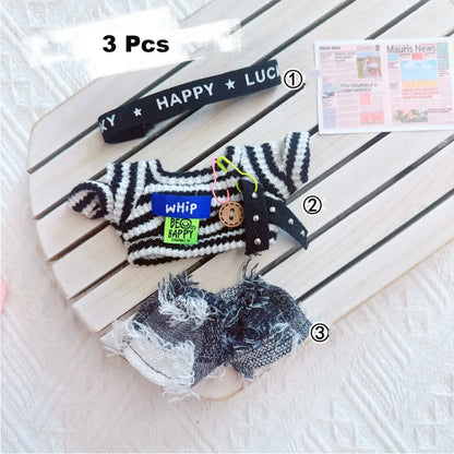 Modern Style 17cm Labubu Baby Clothes Series Doll Outfit Macaron Baby Doll Clothing Set for Collectible Figures