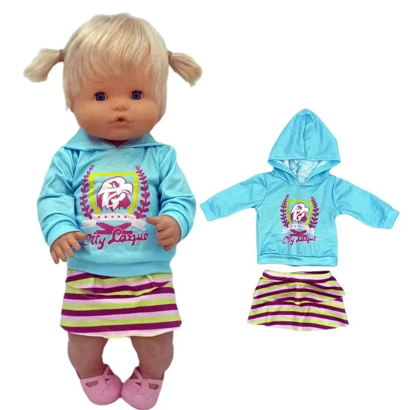 16 Inch Nenuco Doll Clothes T-shirt Short  for 40cm Ropa Y Su Hermanita 38cm Baby Doll Fashion Denim Shorts