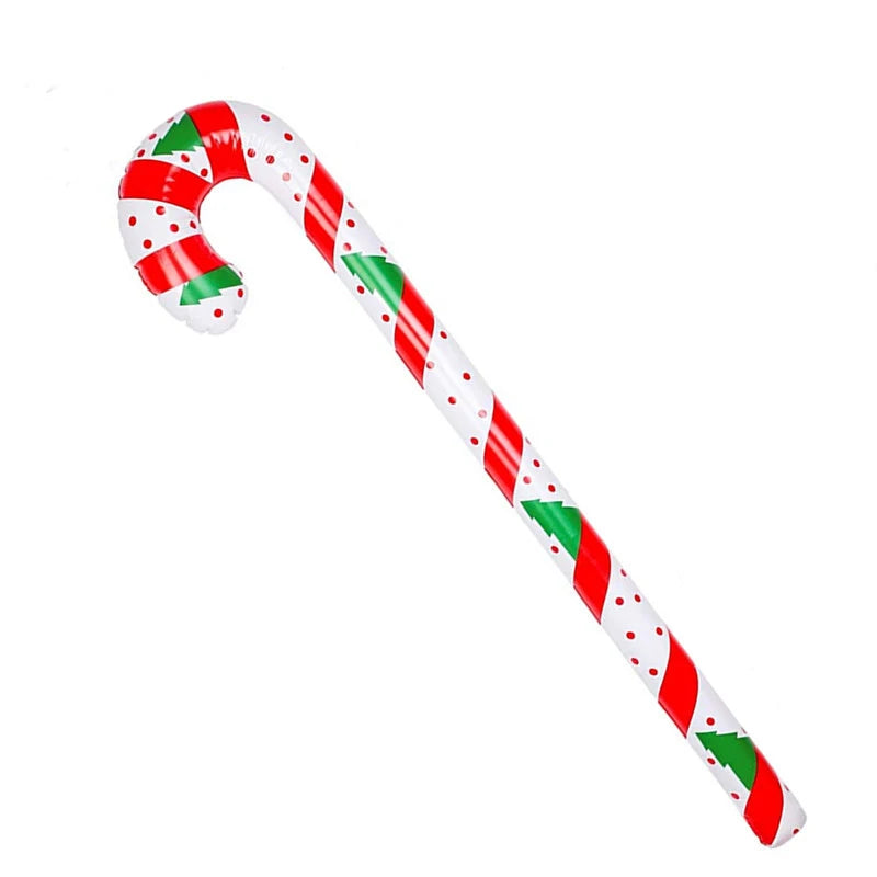 Christmas decoration inflatable santa cane PVC Lollipop balloon holiday decoration home printing Christmas candy cane toy gift