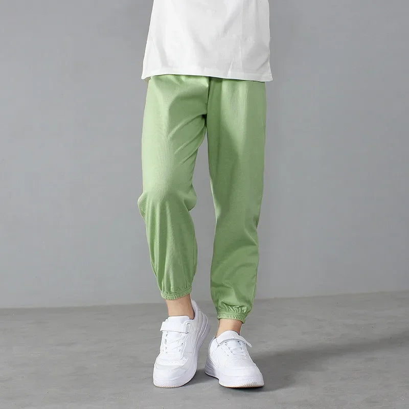 Boys' Cotton Sweatpants Unisex Toddler Jogger Pants Spring Baby Pants Children's Mosquito Trousers Summer Girls' Casual Clothes