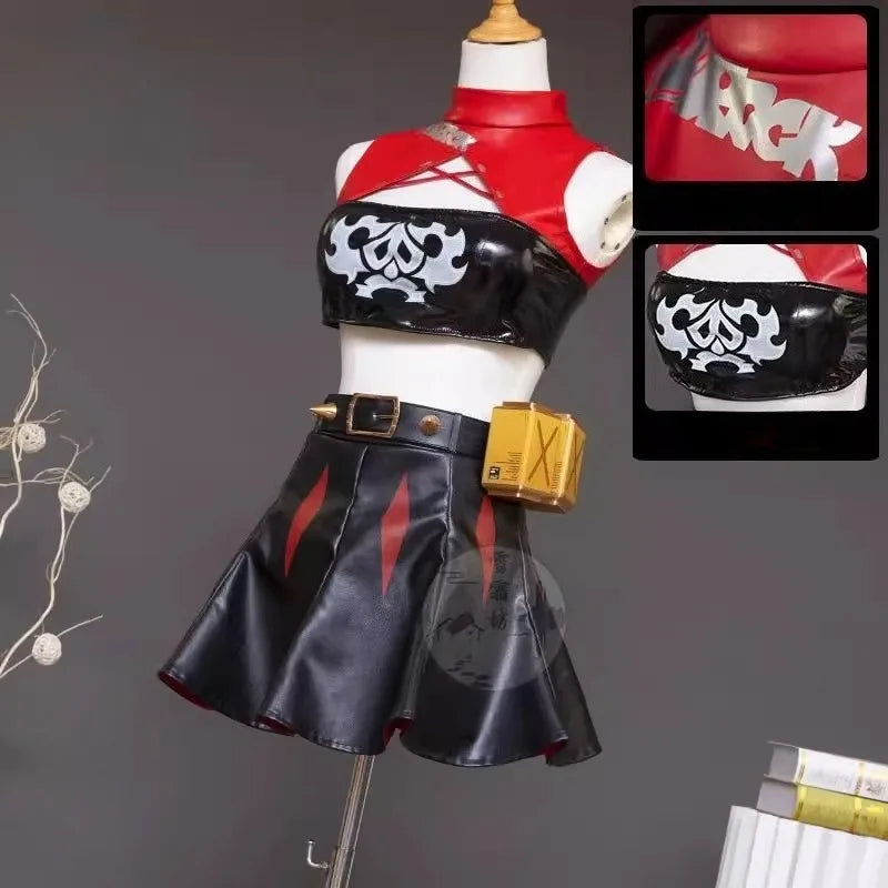 Game Zenless Zone Zero Burnice Whita Cosplay Costume Punk Coat Skirt Props Wig Suit for Women Halloween Anime Party Outfits