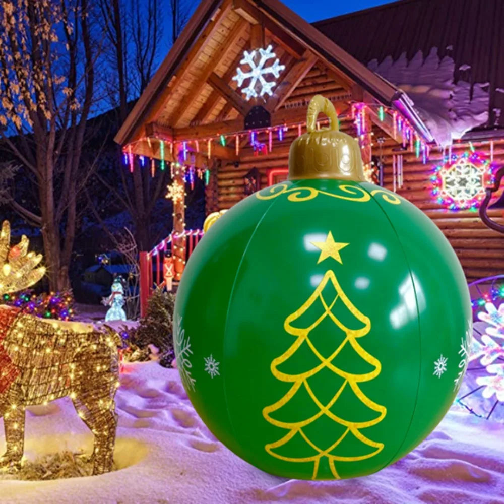 Giant 80x60cm Inflatable Balloons Decoration Without Light LED Christmas Ball Without Battery DIY Venue Layout Ball Christmas