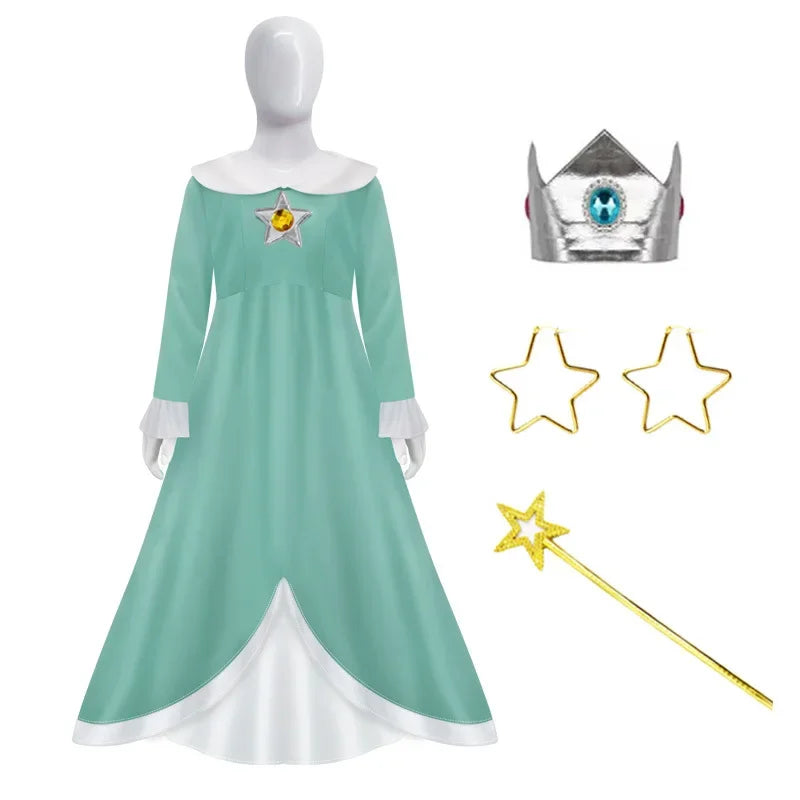 Galaxy Rogetta Cosplay Princess Dress Rosalina Anime Costume