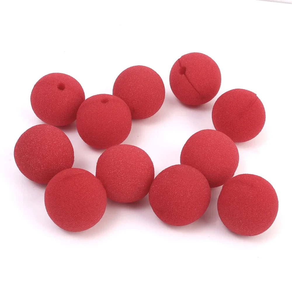 5-300pcs Red Clown Nose DIY Foam Sponge Balls Funny Circus Cosplay Costume Props Performance Party Halloween Holiday Decoration