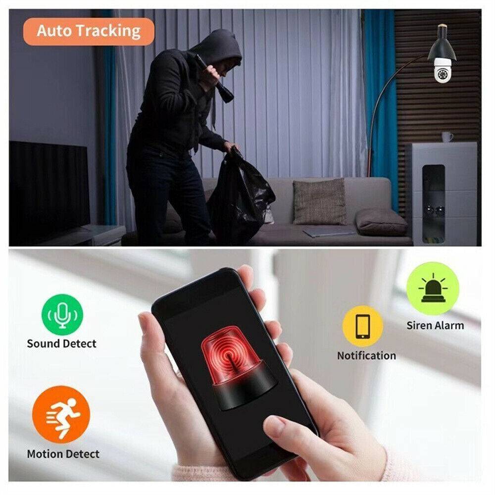 IR E27 Light Bulb Camera 1080P HD Wireless Wifi Smart Home Security