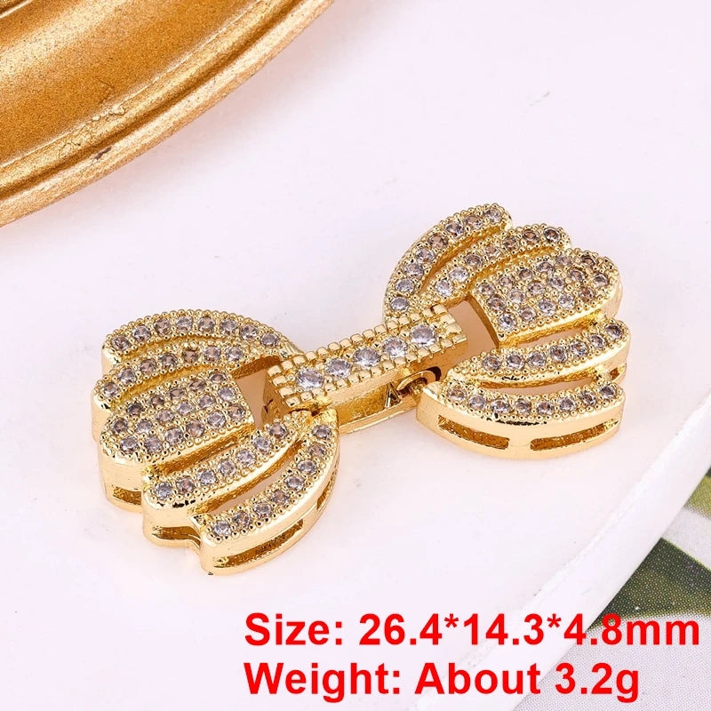 Juya 18K Gold Plated Baroque Pearls Connector Fastener Clasps DIY Jewelry Making Accessories Women Beads Lock Closure Supplies