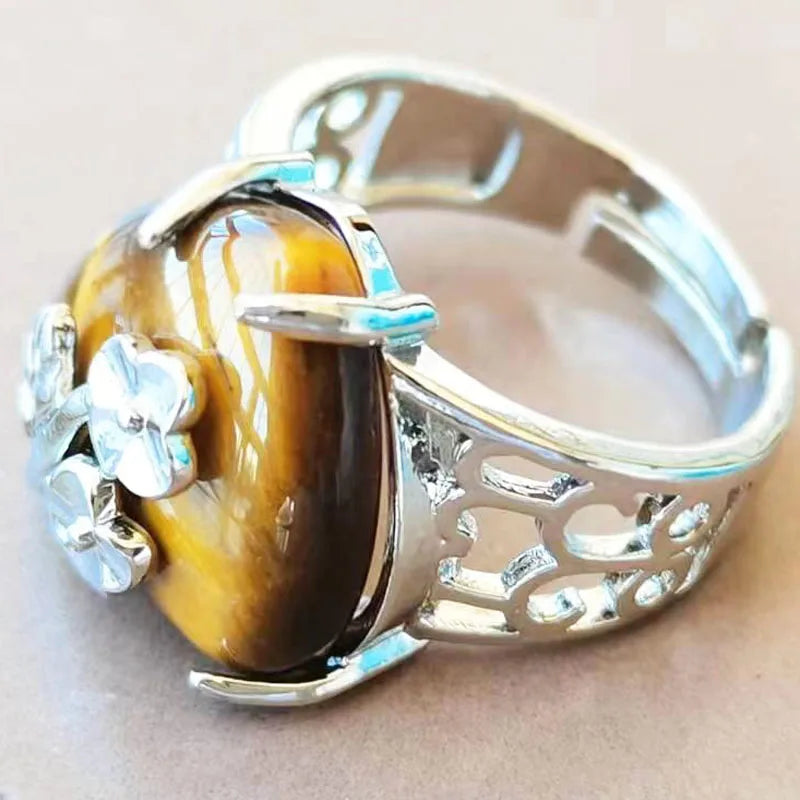Opal Heart Women Men Ring 7~12" (us) adjust PWB1213