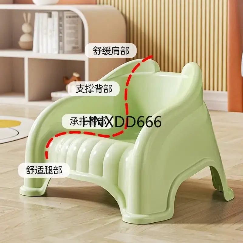 Children's plastic stool with backrest for home use nordic Office footrest kitchen low vanity chair Interior home furniture